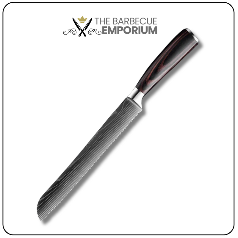 Serrated Bread Knife 8'' - Ultra Sharp with Ergonomic Handle for Slicing Bread