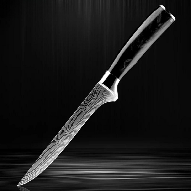 Brown 6-Inch Boning & Fillet Knife - Razor Sharp High Carbon German Steel Blade with Ergonomic Handle for Meat Slicing