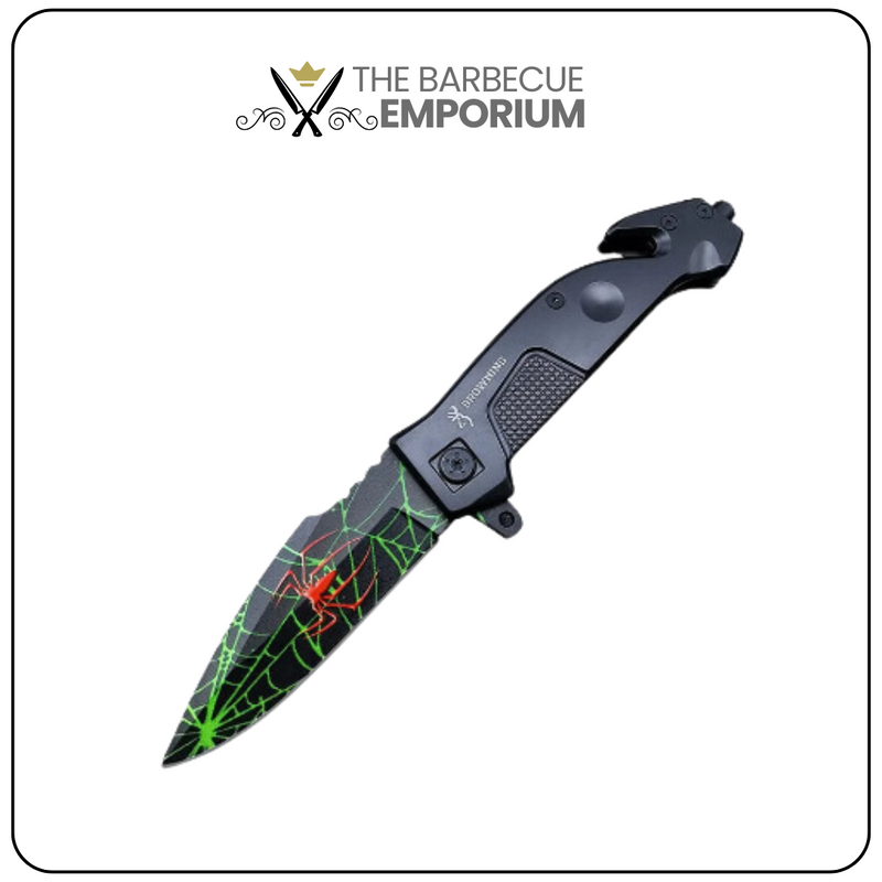 High-Hardness Steel Folding BBQ Knife – EDC & Outdoor Grilling Tool