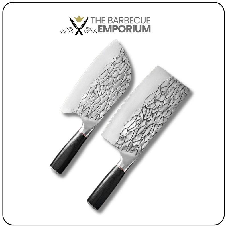 Hammer Pattern Hand-Forged Kitchen Knife - Dual-Purpose Vegetable Chopper and Multifunctional Kitchen Utensil