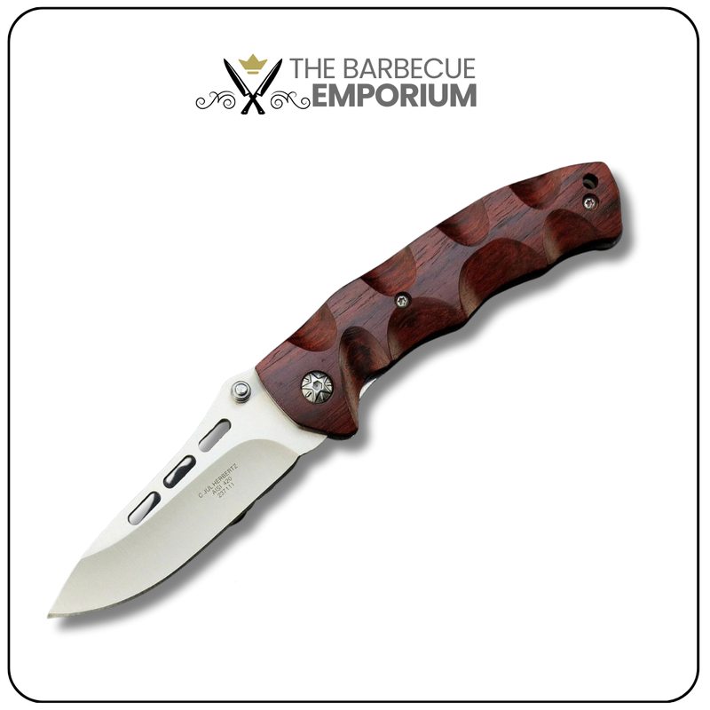 Maroon Folding Knife - D2 Steel Blade, G10 Handle, EDC Tool