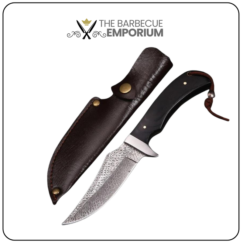 High Hardness Outdoor Camping Knife - 8Cr13Mov Immortal Steel, Ebony Handle