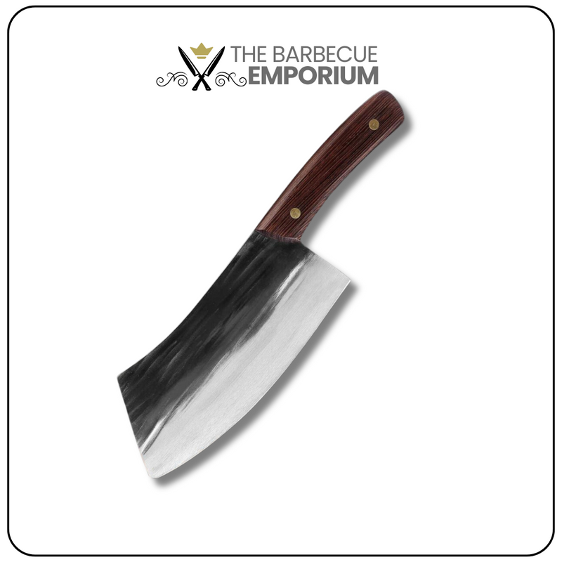 Handmade Cleaver Chef Knife - 5CR15 High Carbon Steel Meat Chopper, Forged Knife for Bone Chopping and Kitchen Slicing