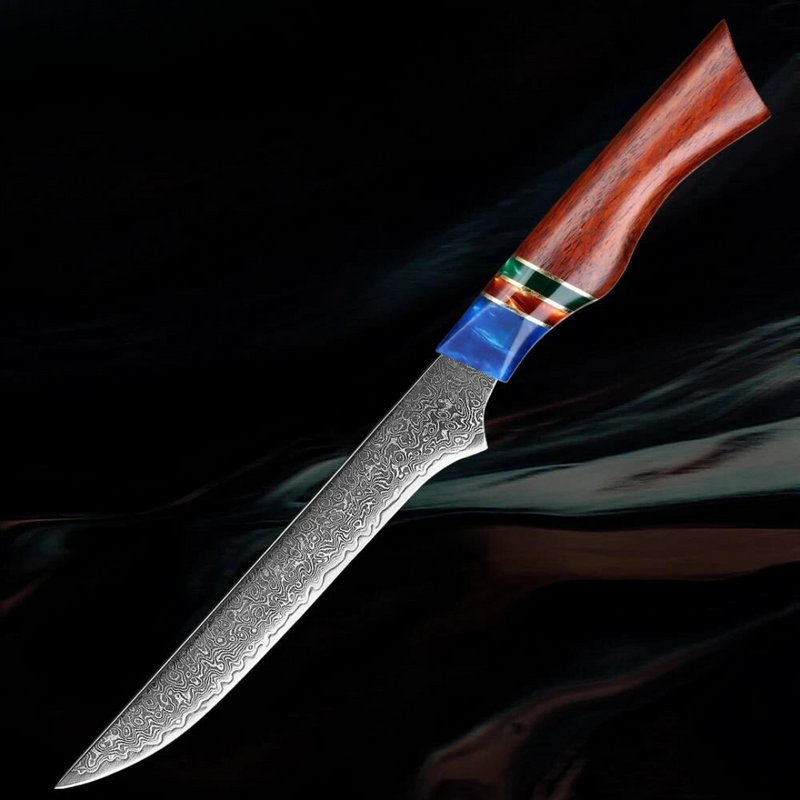 Rosewood Boning Knife 6'' - Damascus Steel Chef's Knife