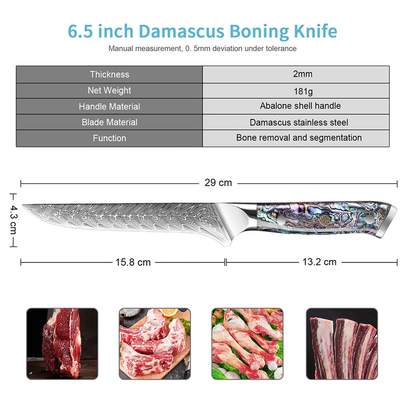 Sapphire Steel Knife 6.5'' - For Boning