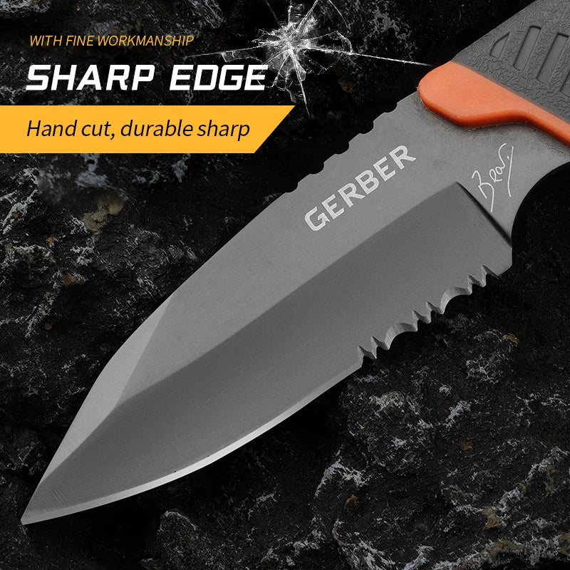 All-Purpose BBQ Knife – Straight Blade for Outdoor Grilling, Camping, and Meat Preparation