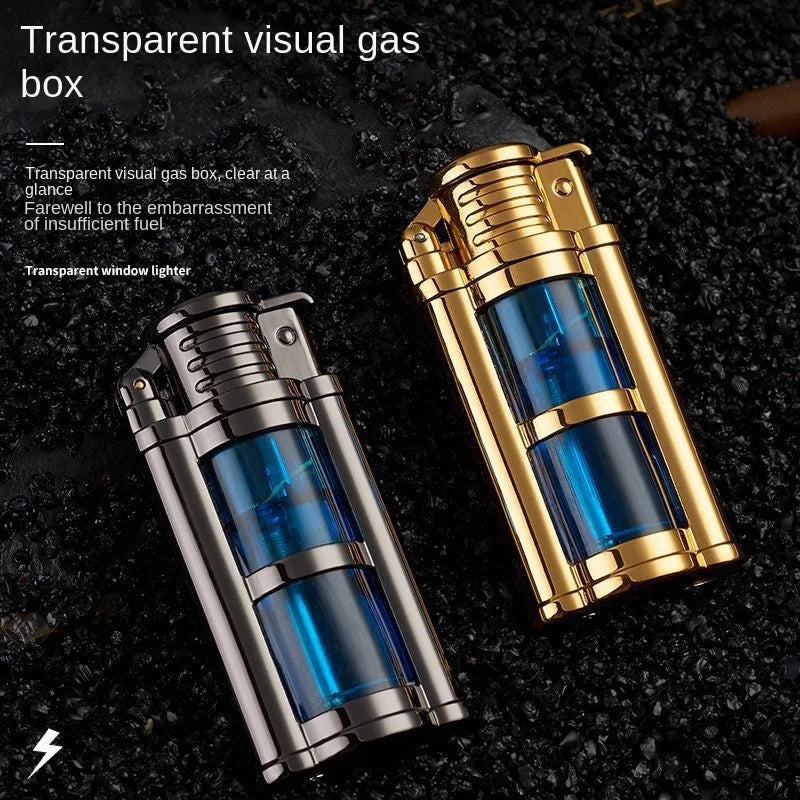 Clear Butane Lighter Cigarette Accessories - For Men Gift