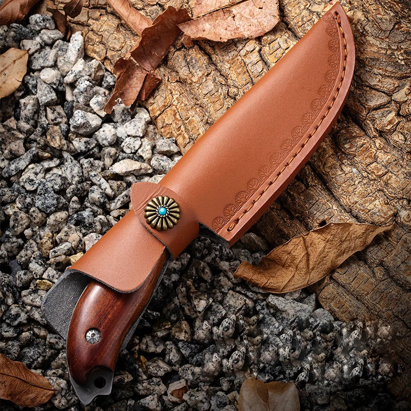 High-Quality Fishing and Meat Knife - Includes Leather Sheath