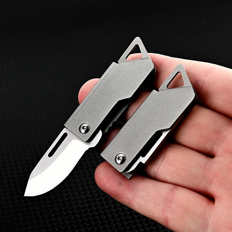 Mini Portable Stainless Steel Folding Knife - Compact Kitchen Utility Keyknife