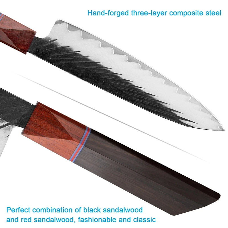 7-Piece Japanese Chef Knife Set - For Professional Food Preparation