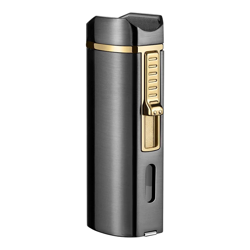 Luxury Straight Jet Butane Cigar Lighter: Metal Torch - for Stylish Cigar Enjoyment