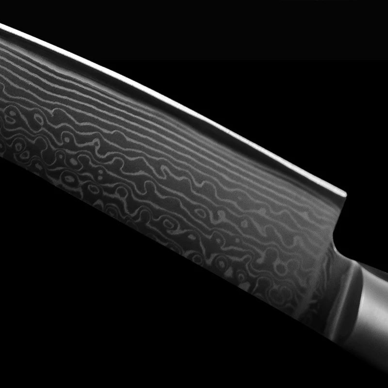 67-Layer Damascus Steel Chef Knife - Meat Cleaver, Sushi & Filleting Knife