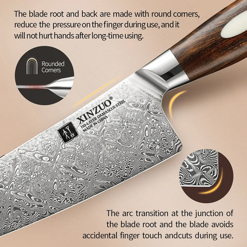 5-Piece Special Damascus Steel Knife Set - Kitchen Knives