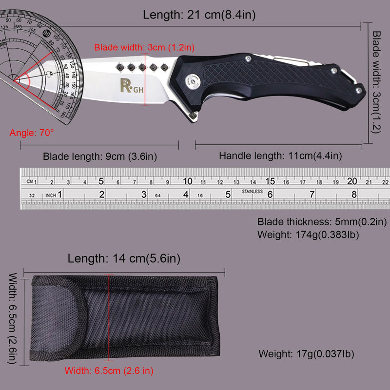 Limited Edition German D2 Steel Folding BBQ Knife – EDC & Outdoor Cooking Tool"