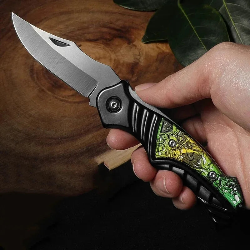 Multifunctional Stainless Steel Folding Knife: Camping & Outdoor