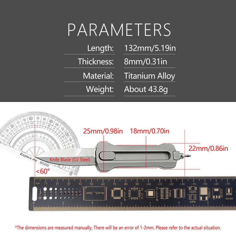 Titanium Alloy BBQ Knife - Razor Sharp Sliding Blade for Grilling and Meat Cutting, with Pen Clip