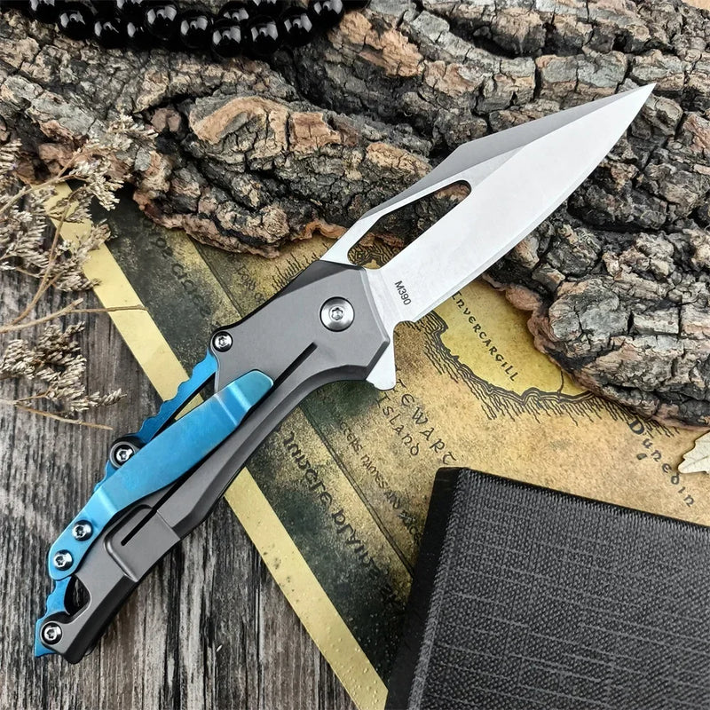 BBQ Folding Knife - D2 Steel Blade, T6 Aluminum Handle, Pocket EDC Tool