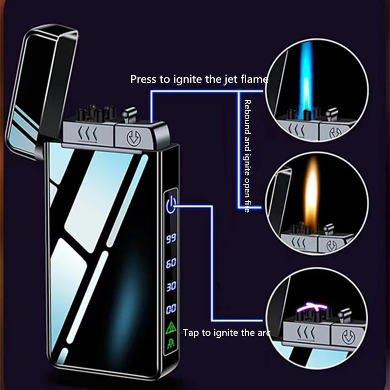 USB Dual Plasma Arc Lighter 2023 Chargeable Windproof Torch - for Reliable Ignition