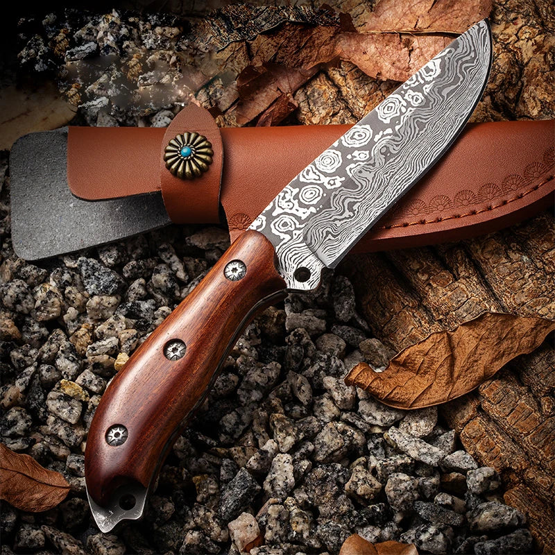 High-Quality Fishing and Meat Knife - Includes Leather Sheath