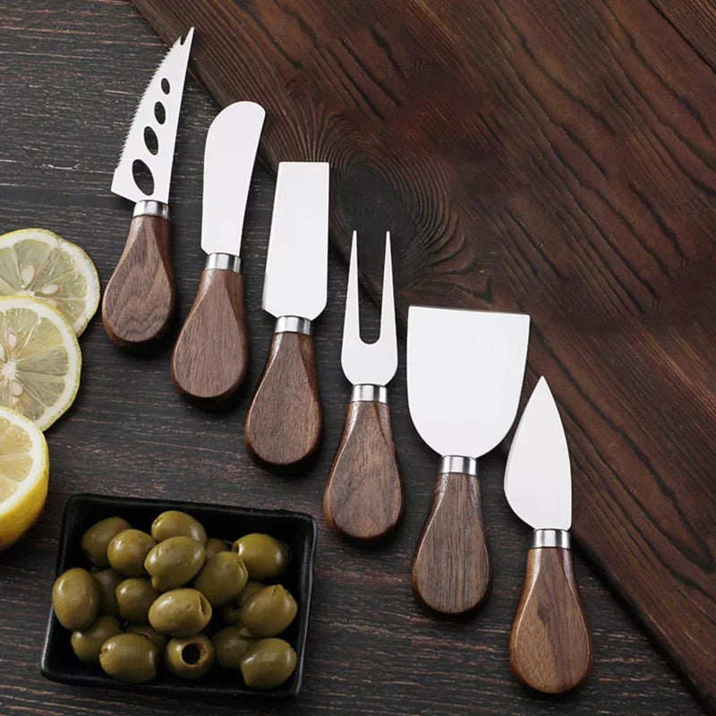 Cheese Knives Set for Charcuterie Boards - 6-Piece Stainless Steel