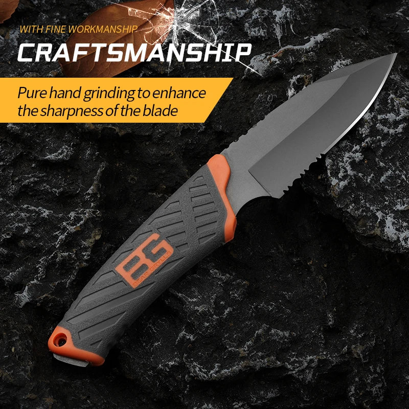 All-Purpose BBQ Knife – Straight Blade for Outdoor Grilling, Camping, and Meat Preparation